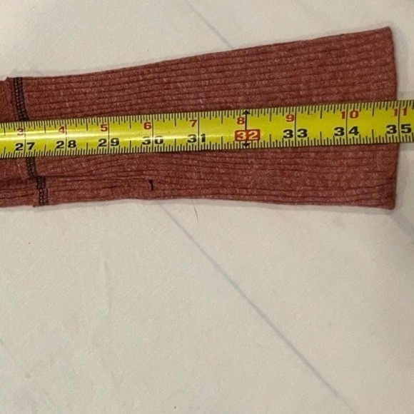 Free People Distressed Ribbed Knit Dolman Sleeve Tunic Top Size Large Orange‎ - Picture 11 of 11